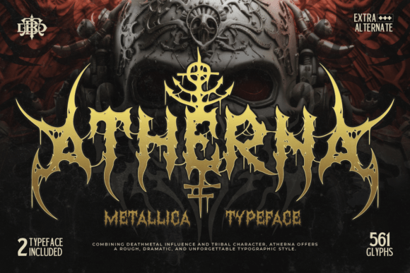 Atherna: The Brutal Death Metal Typeface for Unapologetic Design