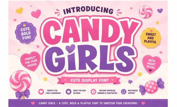 Candy Girls Cute Display Font: A Sweet Addition to Your Design Toolkit