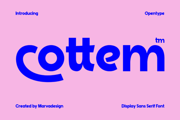 Cottem: A Bold, Friendly Display Typeface for Modern Design
