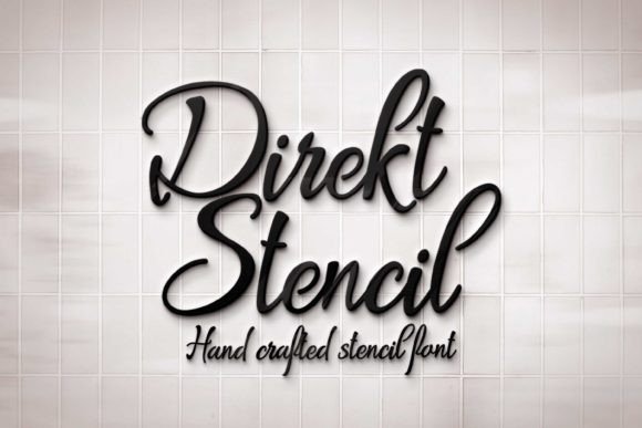 Direkt Stencil: Elegant Script for Handwritten Authenticity