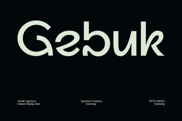 Gebuk: A Bold Statement in Modern Typography