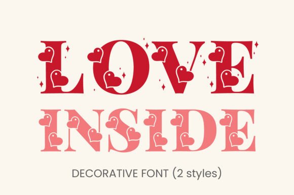 Love Inside: A Playful Heart-Filled Font
