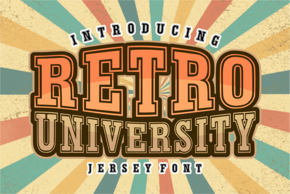Retro University: A Bold Font for Nostalgic Design