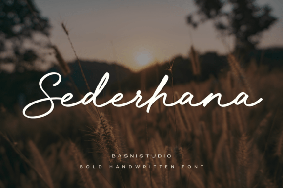 Sederhana: A Handwritten Font for Elegant Simplicity