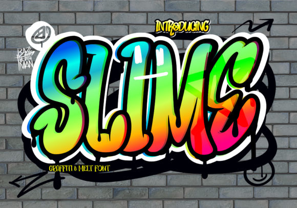Slime: A Bold, Graffiti-Inspired Display Font