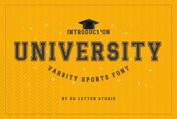 University: Where Athletic Energy Meets Typographic Authority