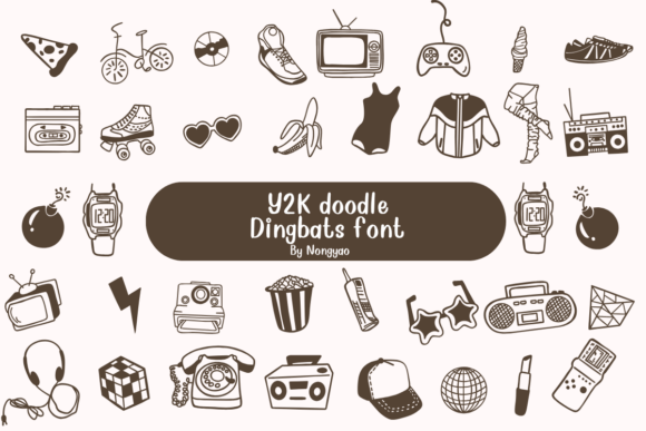 Y2k Doodle: A Nostalgic Revival in Digital Art and Typography